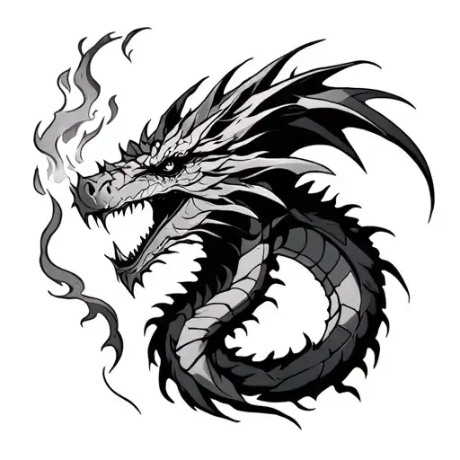 Battle Hardened Dragon Breathing Fire