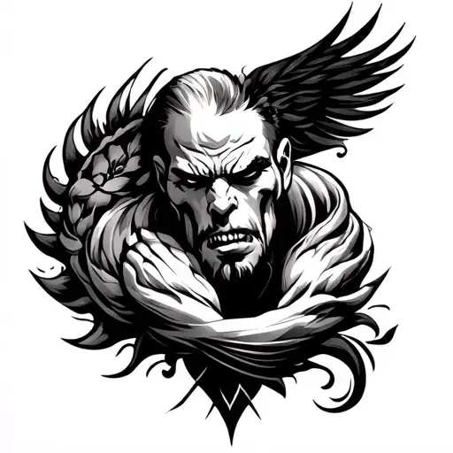 Full Sleeve Tattoo Symbolizing Strength Honour Respect In A Creative Dark And Manly Way