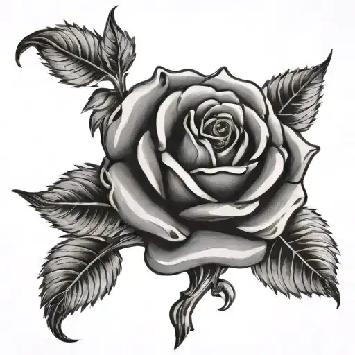 Negative Rose Intertwined