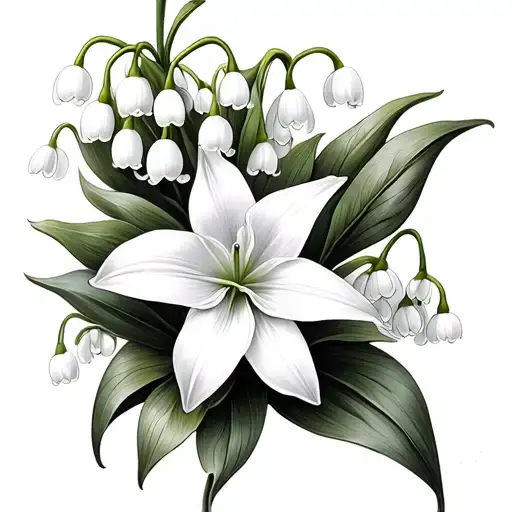Lily Of The Valley And Snowdrop Flower
