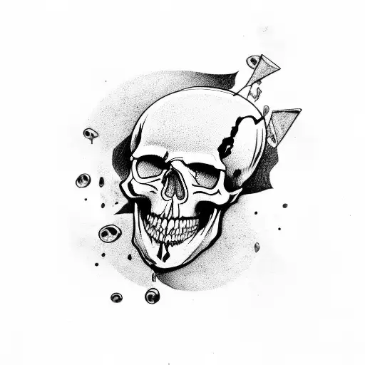 Skull Music Grunge And Hippy Style