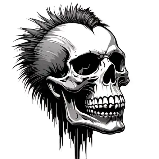 Skull With Mohawk Transformed