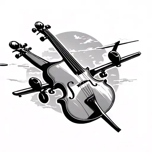 Airplane And Violonchelo