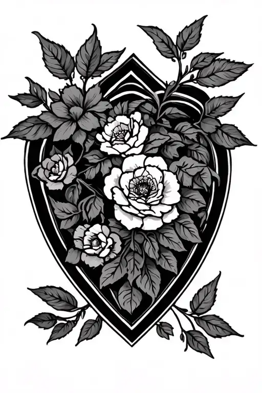 Italian Country Outline Tattoo Design