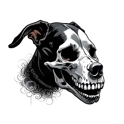 Dog Skull Side Profile