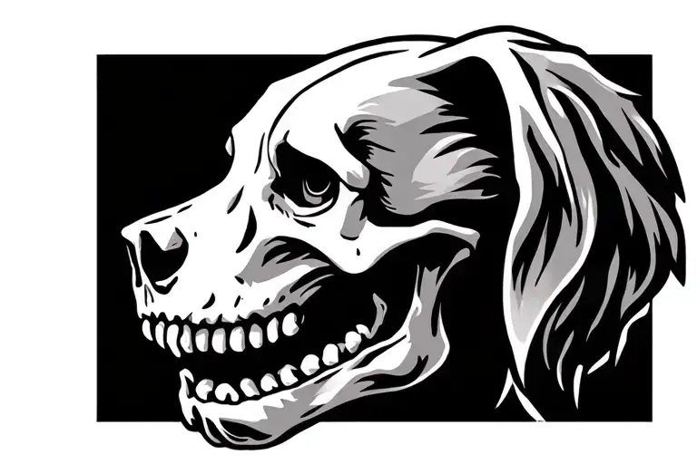 Dog Skull Side Profile