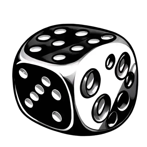 Fine Line Dice Tattoo With Just A Count Of 8