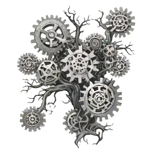Cogs Forming A Tree