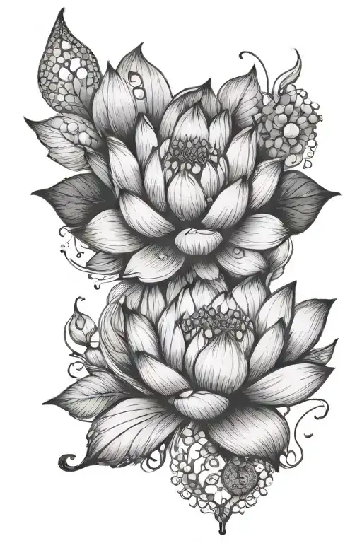 Lotus Flower With Fox And Ruby Crystal Heart