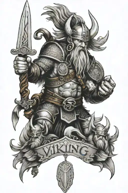 Viking Warrior And Family
