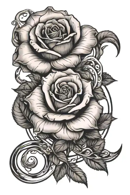 Rose And Infinity Symbolizing A Death Person