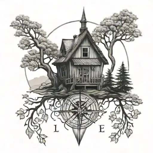 Life Tree House Rune Compass