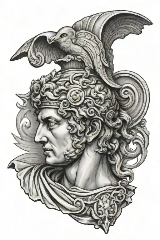 Roman Minerva Statue Bust