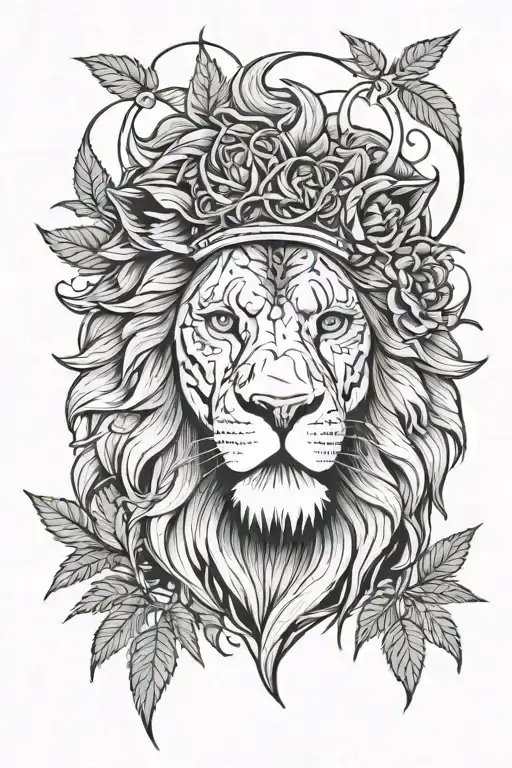 Lion With Cannabis
