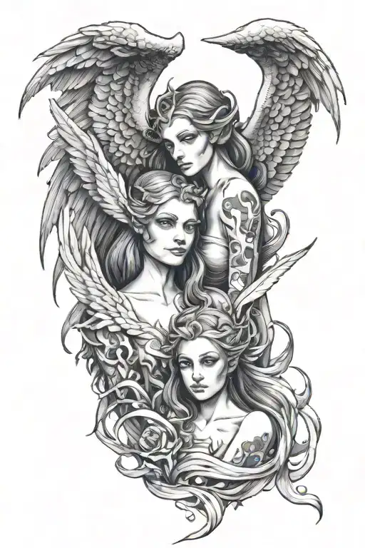 Angel And Demon Girl