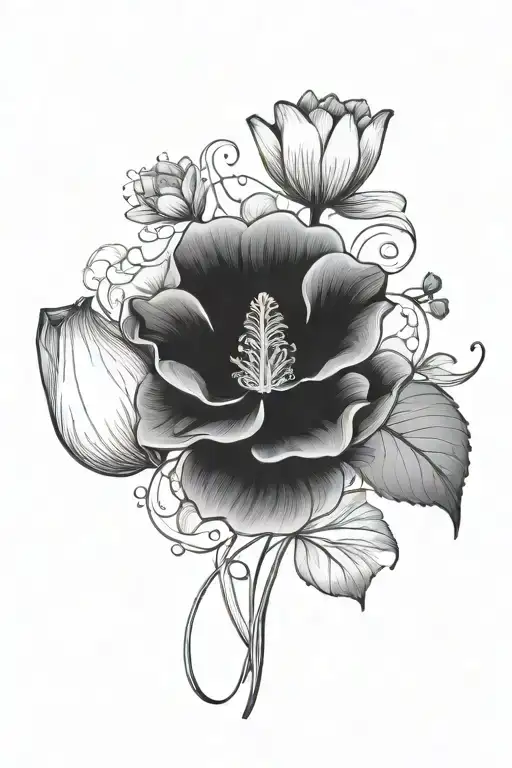 Morning Glory Poppy And Water Lily Flower