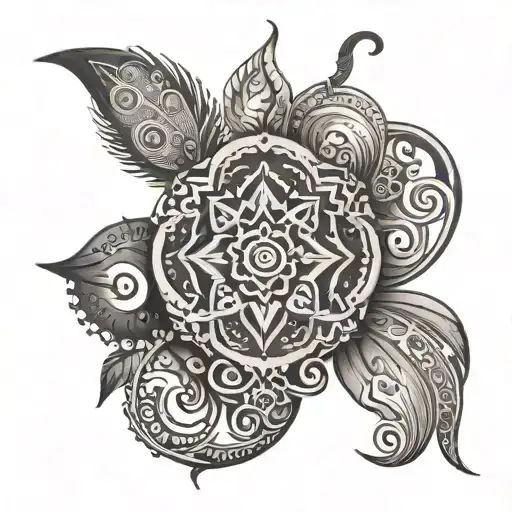 Short Sanskrit Abstract Tattoo With A Religious And Lifestyle Meaningful