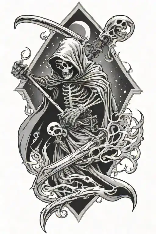 Grim Reaper Space Back Ground