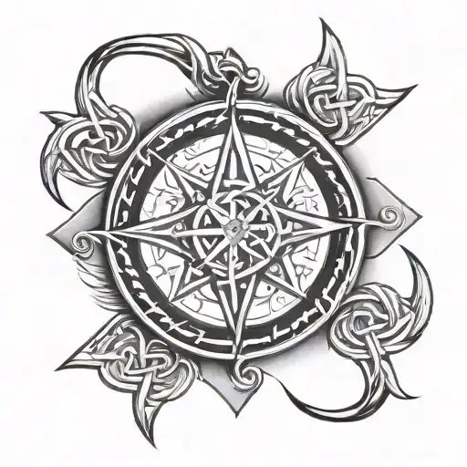 Celtic Knot Compass