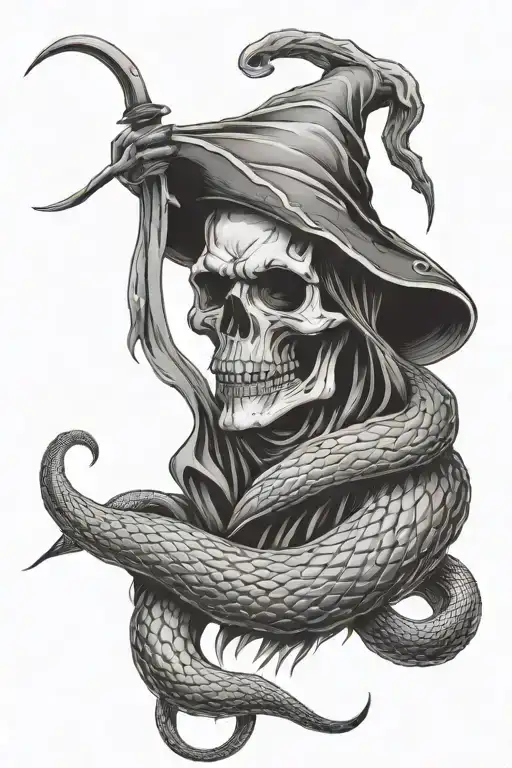 Snake Grim Reaper Amor Fati
