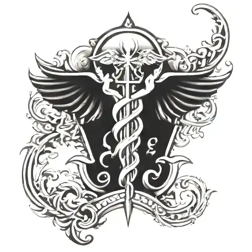 Caduceus Staff Symbol