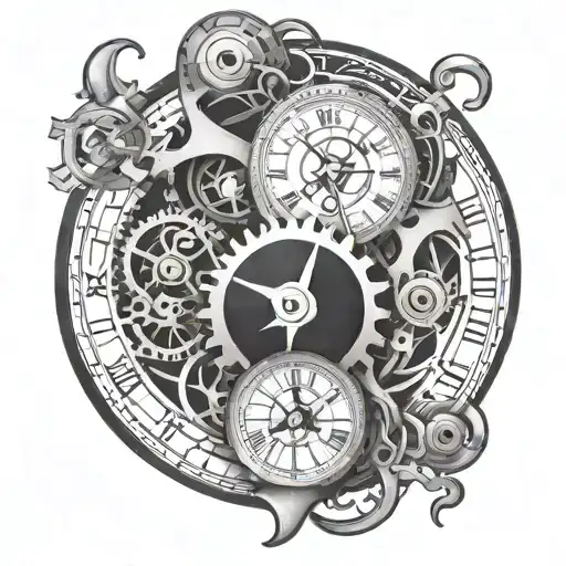 Analog Clock Mechanism Intertwined