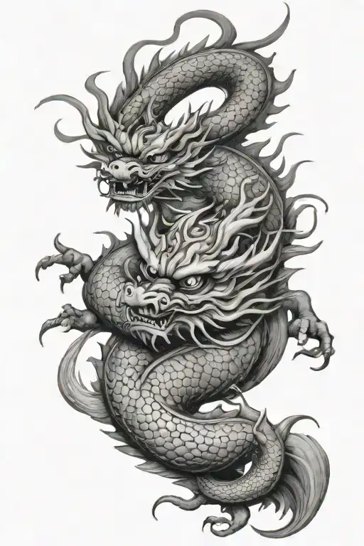 Chinese Dragon With Mask