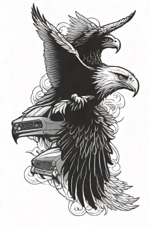Car And Eagle Head