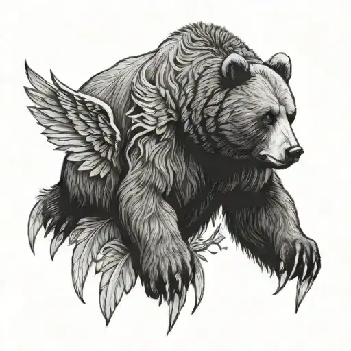 Bear And Angle Wings
