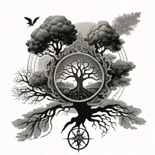 Tree Of Life Internyti Symbol Rune Compass Long Stone Road House