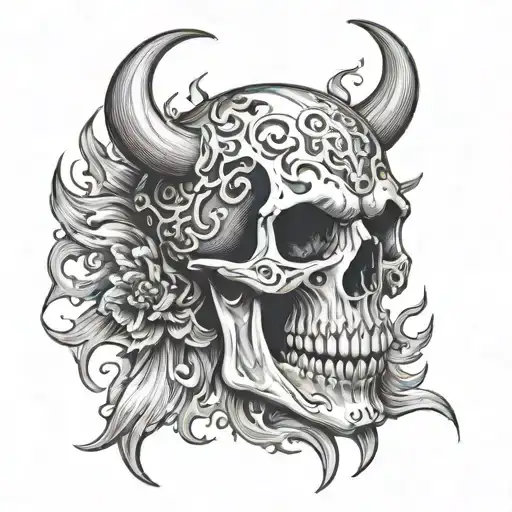 Skull Hell Devil Fire