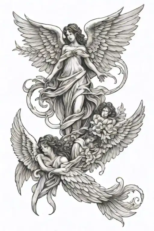 Angel Wings Spread Family