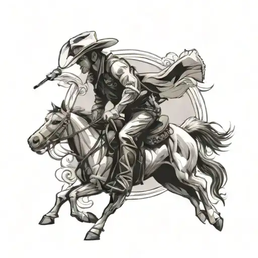 Cowboy Standinf Stoicly