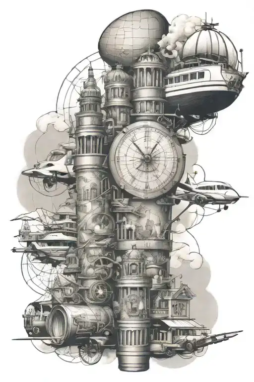 Travel Themed Sleeve