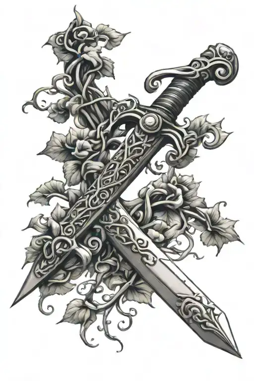 Narsil Sword Wrapped In Vines