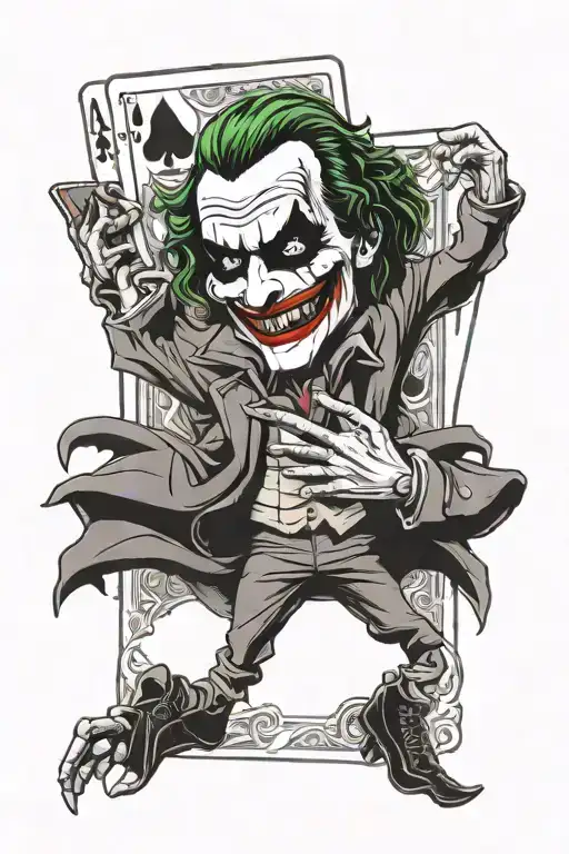 Joker Holding Real Madrid Card Death Death Stands