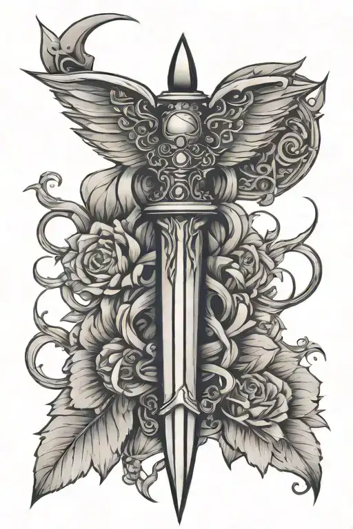 Dagger With Bettle Wings