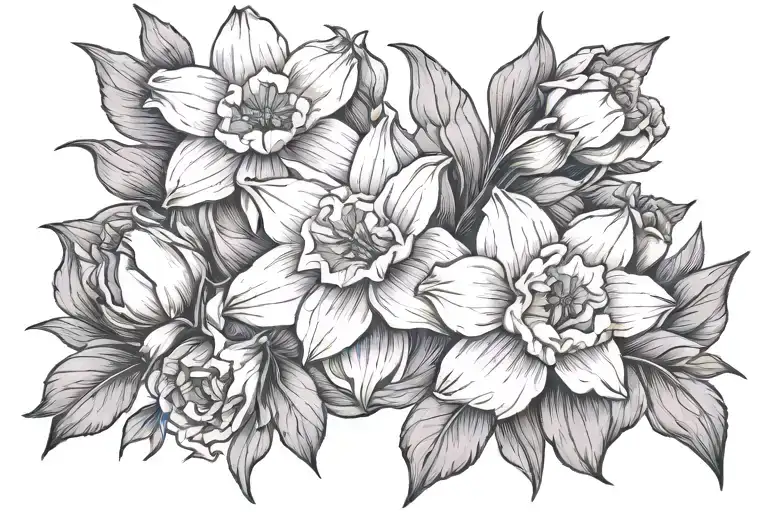 Narcissus Flower Daffodil Flower Rose Flower Violet Flower