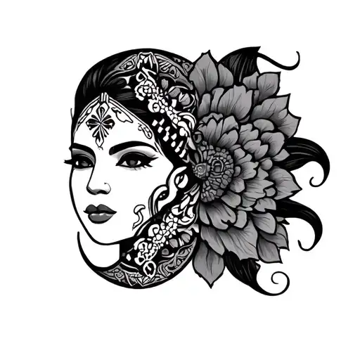 Mexican And Japanese Inspired Tattoo Design Inspired