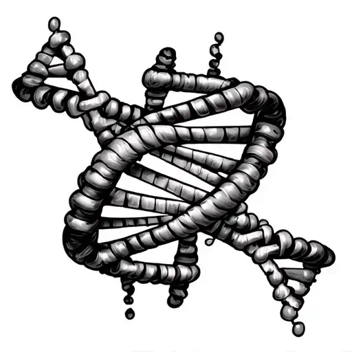 Simple Dna Strand With Initals Rr As Cross Members