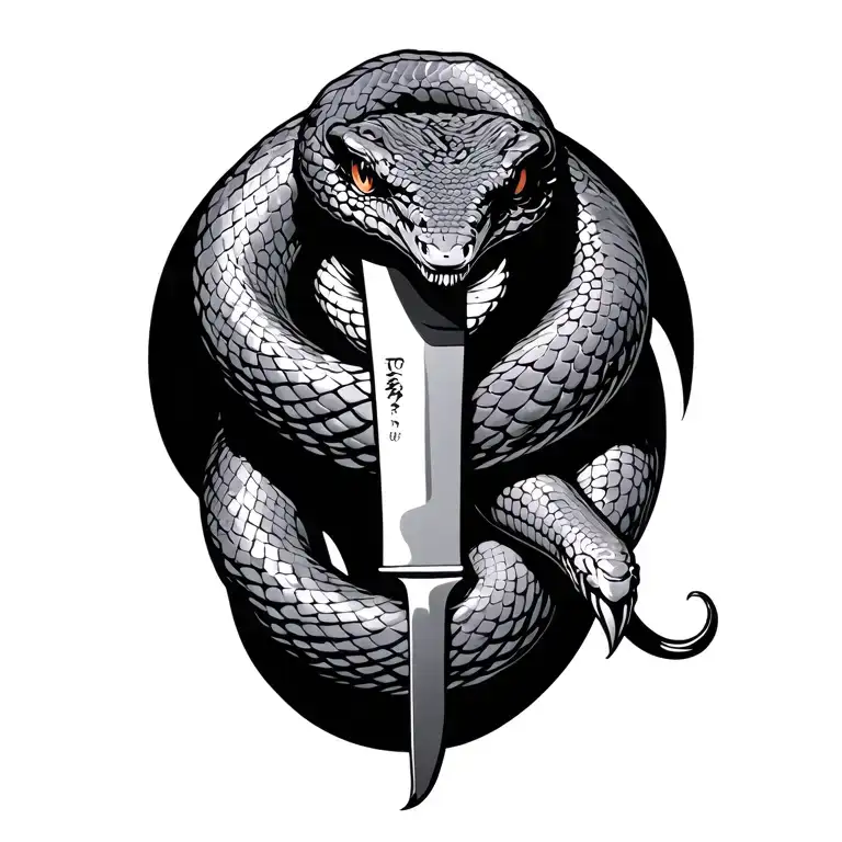 Snake With Knife
