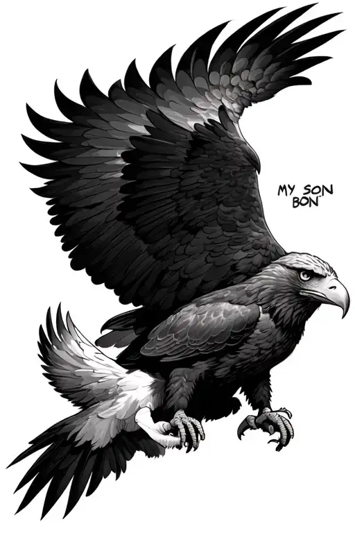 Eagle Guarding My Son Born