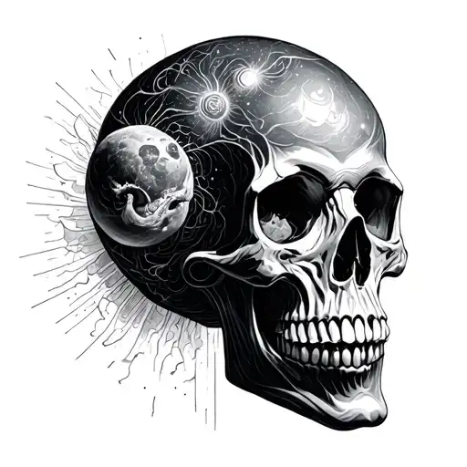 Universe Inside Skull Trippy Meditation