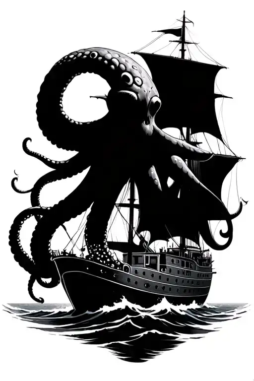 A Huge Octopus Breaks A Sailboat