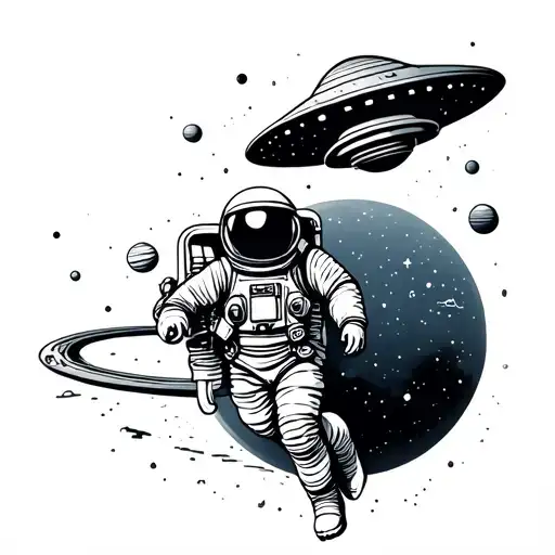 Ufo Astronaut Space Planets