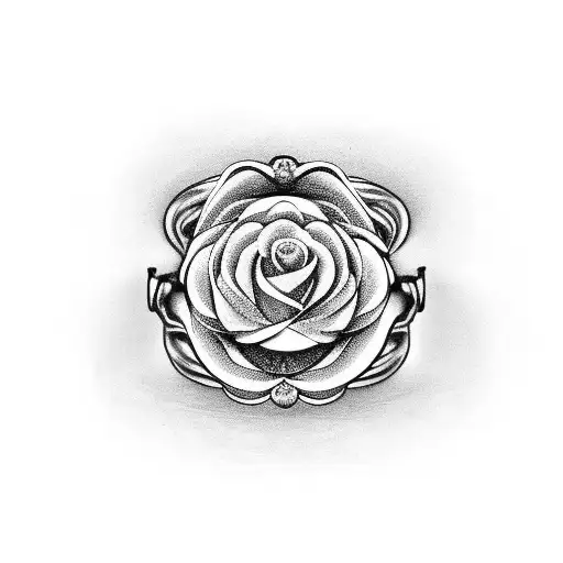 Lancashire Rose And Claddagh Ring