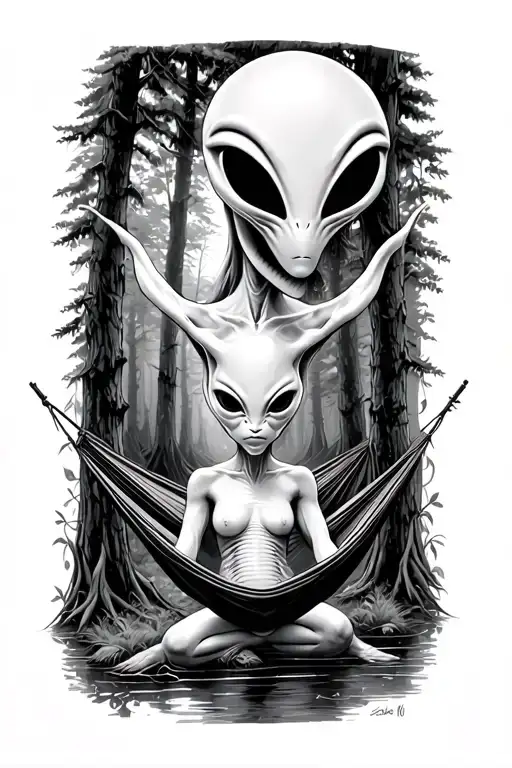 Alien In Hammock Forest Lake