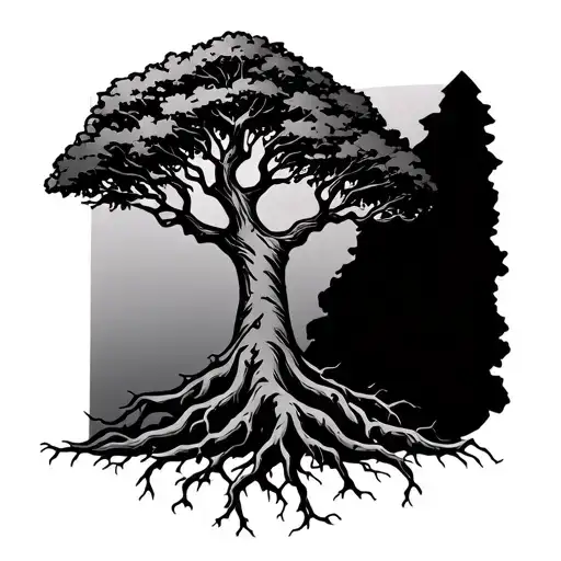 Family Tree Symbol With Xlvi At The Root Growing
