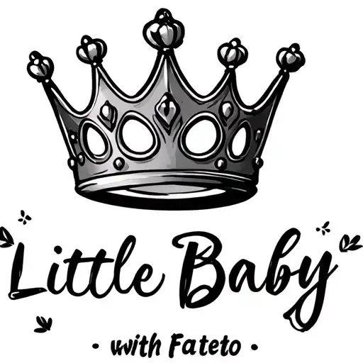 Feminine Crown With Little Baby Written Underneath In Cursive