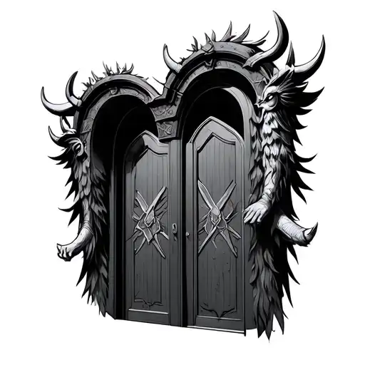 Heaven Doors With Two Vikings